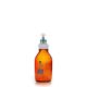 ChromCap™ 300 HPLC Solvent Reservoir System with VersaCap® GL45 and 500mL Amber Glass Reagent Bottle, Class VI PTFE Adapter & Safety Air Inlet Valve, Three (3x) Ports- OD Tubing 3.2mm (1/8in) or 1.6mm (1/16in), 1/EA