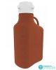 EZBio® 5L (1 Gal) Gamma Sterilized Double Bagged Light Blocking Amber HDPE Space Saving Carboy with 83mm (83B) VersaCap® and 6.9L Max Capacity, Large Pinched Handle, 1/EA