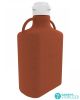 EZBio® 10L (2.5 Gal) Gamma Sterilized Double Bagged Light Blocking Amber HDPE Space Saving Carboy with 83mm (83B) VersaCap® and 13L Max Capacity, Large Pinched Handle, 1/EA