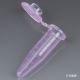 Microcentrifuge Tube, 1.5mL, PP, Attached Snap Cap, Graduated, Violet, Certified: Rnase, Dnase and Pyrogen Free, 500/Stand Up Zip Lock Bag
