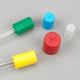 Diamond Culture Tube Cap for 20mm Glass Culture Tubes, Yellow, 100/Bag