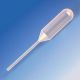 Transfer pipet, 4.0mL, 85mm, narrow stem, short, sterile, 1/pack, individually wrapped