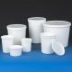Container, Multi-Purpose, PE, Economy Style, 8oz , 240mL, Tall Style, Separate Snap Lid, White
