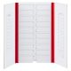 Slide File Folder, 20-Place, Cardboard, red