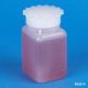 Bottle with Screwcap, Wide Mouth, Square, Graduated, PE , Cap: PP, 100mL, 100/Bag, 6 Bags/Unit