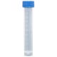 Transport Tube, 10mL, with Separate Blue Screw Cap, PP, Conical Bottom, Self-Standing, Molded Graduations