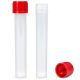 Transport Tube, 10mL, with Separate Red Screw Cap with Hole for Swab, STERILE, PP, Round Bottom, Self-Standing, Bulk Packed, 2 x 500 Tubes/Bag & 1 x 1000 Caps/Bag (1000 pcs)