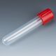 Test Tube with Attached Red Screw Cap, 12 x 75mm , 5mL, PP, 250/Bag, 4 Bags/Unit