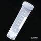 Transport Tube, 50mL, with Separate Natural Screw Cap, PP, Printed Graduations, Conical Bottom, Self-Standing ** METAL-FREE **
