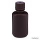 Bottle, Narrow Mouth Boston Round, Amber HDPE with Amber PP Closure, 60mL, 12/Pack, 72/Case