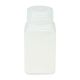 Bottle, Wide Mouth, Square, PP, Attached PP Screw Cap, 175mL, 12/Pack