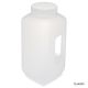 Bottle, Wide Mouth with Handle, Square, PP with PP Closure, 4L, 6/Case