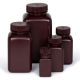 Bottle, Wide Mouth, Square, HDPE, Attached PP Screw Cap, 60mL, 12/Pack
