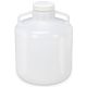 Carboy, Round with Handles, Wide Mouth, PP, White PP Screwcap, 15 Liter, Molded Graduations, Autoclavable