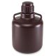 Carboy with Handles, Amber, HDPE, 10 Liter, CS/6