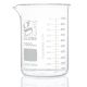 Beaker, Globe Glass, 1000mL, Low Form Griffin Style, Heavy Duty, Dual Graduations, ASTM E960, 6/Box