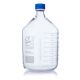 Bottle, Media, Globe Glass, 5000mL, GL45 Screw Cap, Dual Graduations, 1/Box