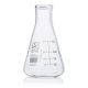 Flask, Erlenmeyer, Globe Glass, 125mL, Narrow Mouth, Dual Graduations, ASTM E1404, 12/Box