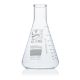 Flask, Erlenmeyer, Globe Glass, 1000mL, Narrow Mouth, Dual Graduations, ASTM E1404