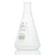 Flask, Erlenmeyer, Globe Glass, 2000mL, Heavy Duty, Narrow Mouth, Dual Graduations, ASTM E1406, 1/