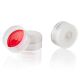 DiamondPure Snap Cap for 2mL Chromatography Vial, Snap Ring Closure, 11mm Finish, Natural Cap, Red PTFE/Silicone Septum, Pre-slit