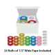 Labeling Tape, 1/2in x 500in, Assorted Colors (5 white, 4 yellow, 3 blue, 3 green, 3 orange, 3 pink, 3 red)