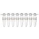 0.2mL 12-Strip Tubes, with Separate 12-Strip clear Dome caps, Natural