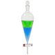 SIBATA Glass Separatory Funnel, 1000 mL