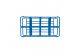 Coated Wire Tube Rack 25-30mm 50mL Tubes, 2x4 Format, Blue
