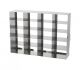 5x4 Upright Freezer Rack, Stainless Steel, 3in, Steel