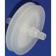 PTFE inline membrane filter, 50mm dia, porosity 0.22µm, Sterile filter with 1/4in to 3/8” barb ports, 10 pack, PK100