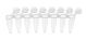 0.2mL 8-strip PCR Tube w/ attached Frosted Flat Caps, angled, natural, 12/bag, 10 bags/pk, 5 pks/cs CS600