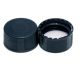 9mm Solid Top R.A.M. Smooth Cap, Black Polypropylene, PTFE/F217 Lined