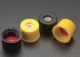 8-425mm Black Open Hole Polypropylene Closure, Red PTFE/Silicone Septa, 0.065in