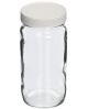 8 oz, 250mL Tall Wide Mouth Jar, 62x127mm, 58-400mm Polypropylene Closure, F217 Lined