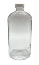 32 oz, 1000mL Clear Boston Round, 94x206mm, 33-400mm Thread, Phenolic Closure/PE Cone Lined