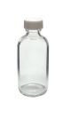 2 oz, 60mL Clear Boston Round Bottle, 39x94mm, 20-400mm Thread