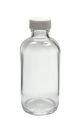 4 oz, 125mL Clear Boston Round, 48x112mm, 22-400mm Thread, Polypropylene Closure, F217 Lined