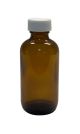 2 oz, 60mL Amber Boston Round Bottle, 39x94mm, 20-400mm Thread