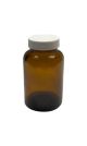 4 oz, 120cc Amber Packer, 54x95mm, 38-400mm Thread, Phenolic Closure, PE Cone Lined