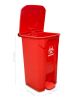 BowTie™ Biohazard Bin, with hands-free foot pedal, 8 capacity (30 liters), 10 x 14 x 19in., (25 x 35 x 48cm, W x L x H), PP, attached lid, 1/ea