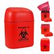 BenchBin 3L™ Benchtop Biohazard Bin, 3 Liter Capacity, with Spring Loaded Lid, 6 x 5 x 8.5in, 1/ea