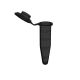 Microtube w/ cap, 1.5ml, opaque black, w/ self-standing bag & Stop-Pops™, 500/pk