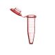 Microtube w/ cap, 1.5ml, red, w/ self-standing bag & Stop-Pops™, 500/pk