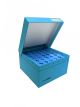 Cardboard freezer box with hinged lid, 3 inch, with insert for 36 srew-cap 5mL MacroTubes, 5.25 x 5.25 x 3 inches, 5/pk