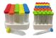 SpectraTube 50ml PP (29x115mm), flat rainbow screw cap, 25/foam rack, 500/cs