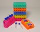 Rack, 4 way (4x50, 12x15, 32x1.5/0.5mL), Rainbow Pack, 5/pk