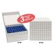 FlipTop™ Carboard freezer box w/ attached hinged lid, 100-place, white, 50/cs