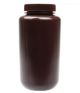 1000ml Wide Mouth Round Storage Bottle, Amber Color, PP, Sterile, 5/pk, 50/cs
