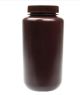 1000ml Wide Mouth Round Storage Bottle, Amber Color, HDPE, Sterile, 5/pk, 50/cs